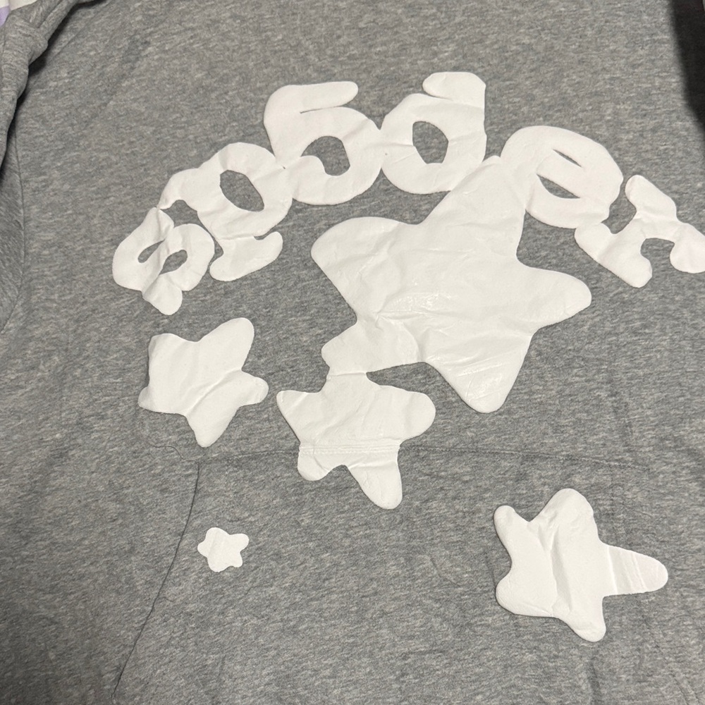 Gray Hoodie with White Star Design - Picture 2 of 9